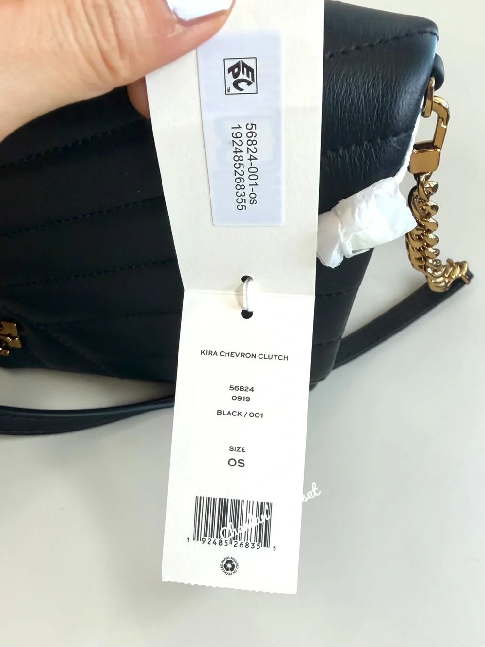 NWT Tory Burch Kira Chevron Clutch/ Shoulder Bag